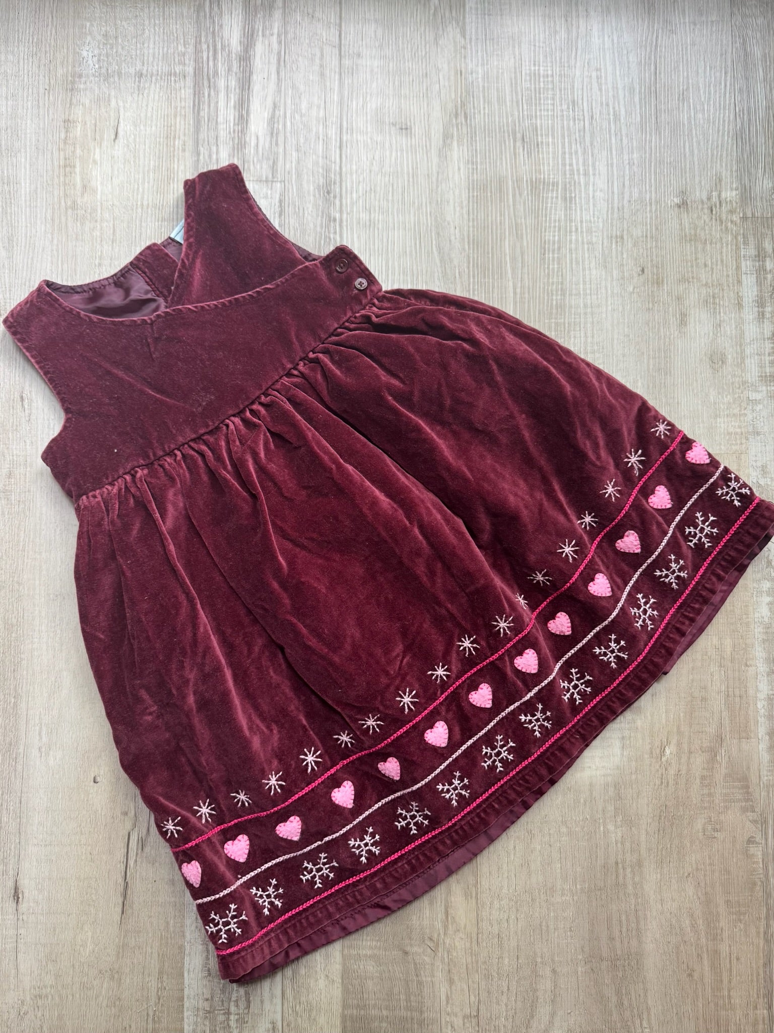 Old Navy Vintage Burgundy Velour Dress