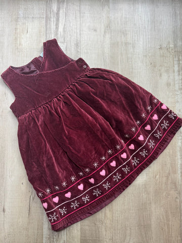 Old Navy Vintage Burgundy Velour Dress