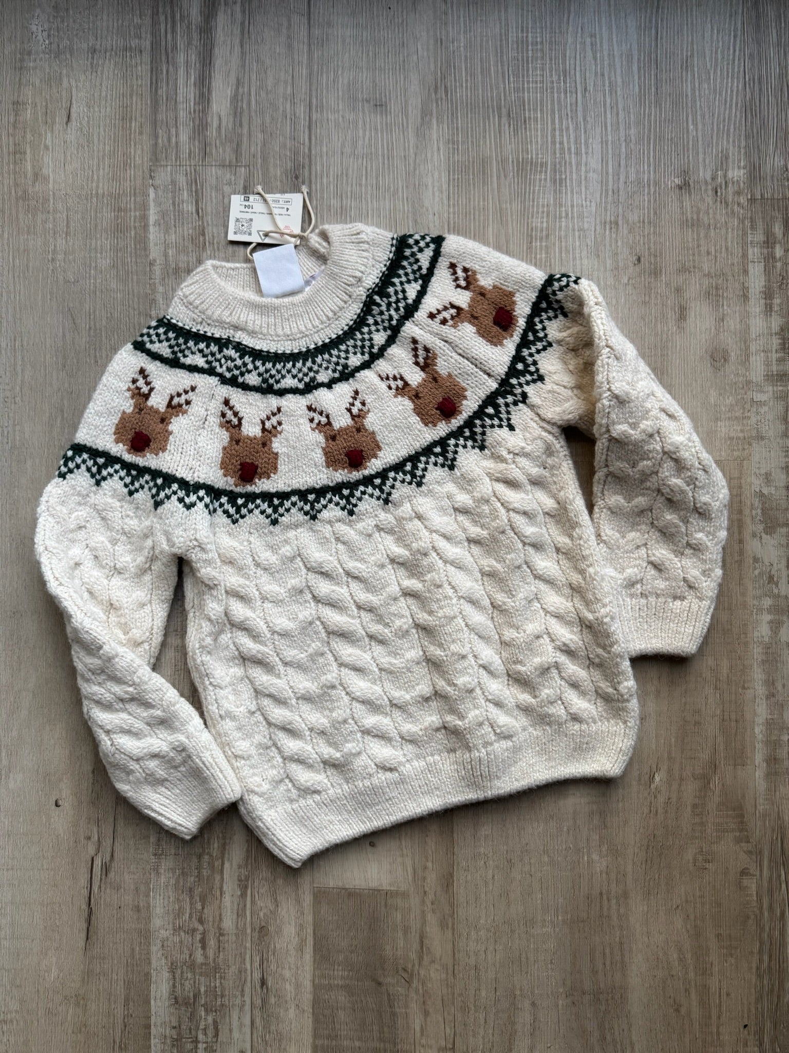 Zara Reindeer Sweater - NEW