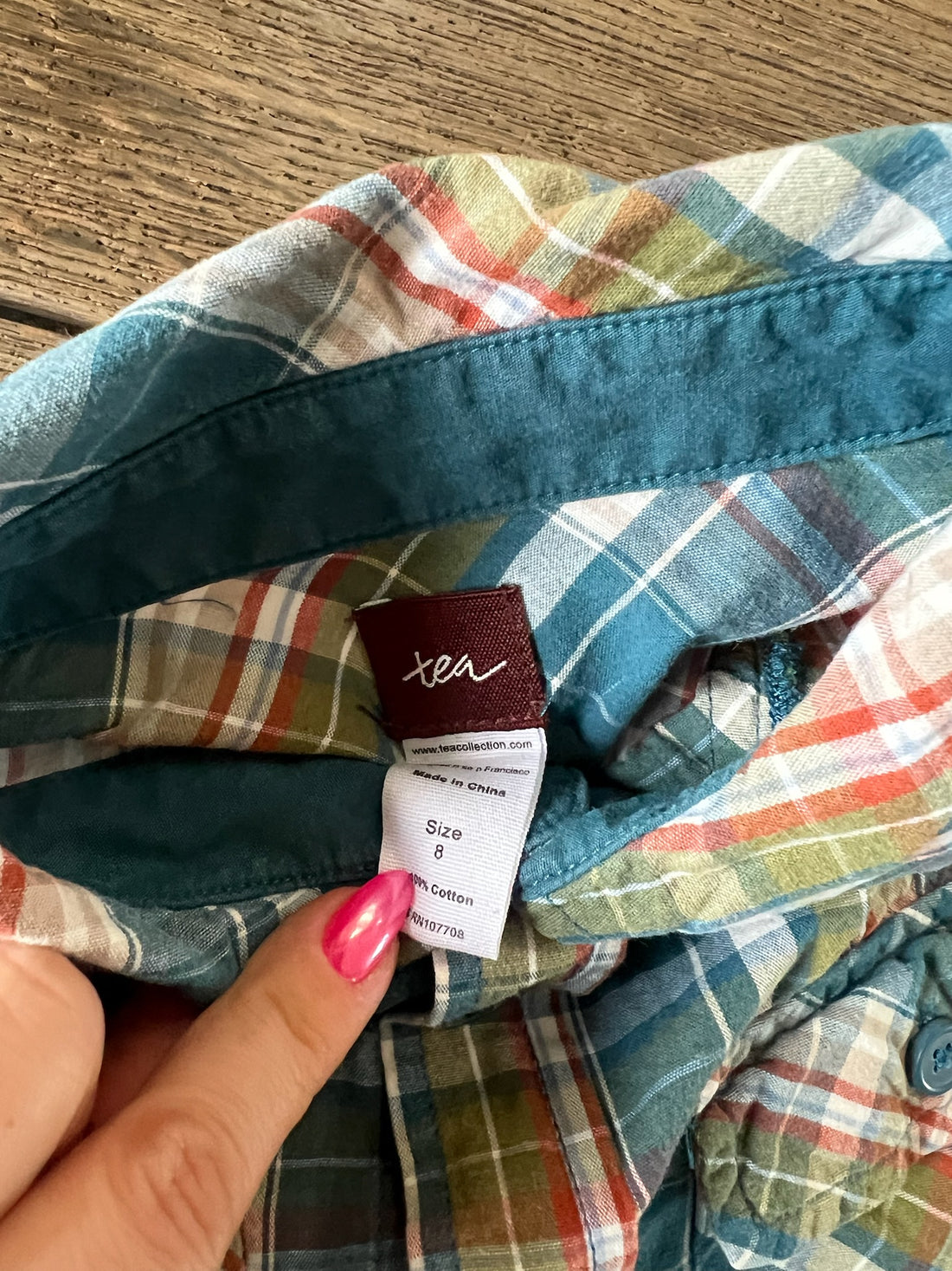 Tea Collection Plaid Button Down