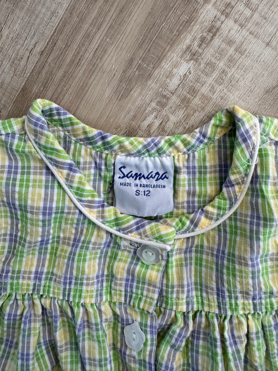 Samara Vintage Green Plaid Dress