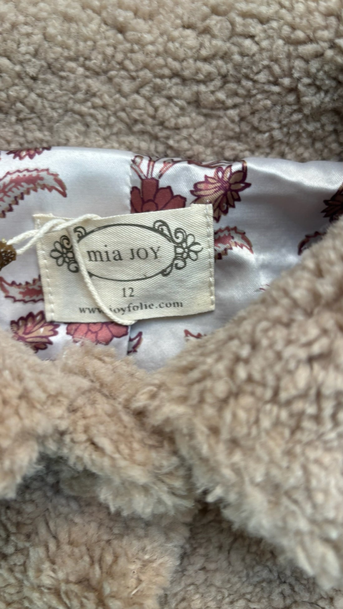 Mia Joy Sherpa Jacket -  NEW