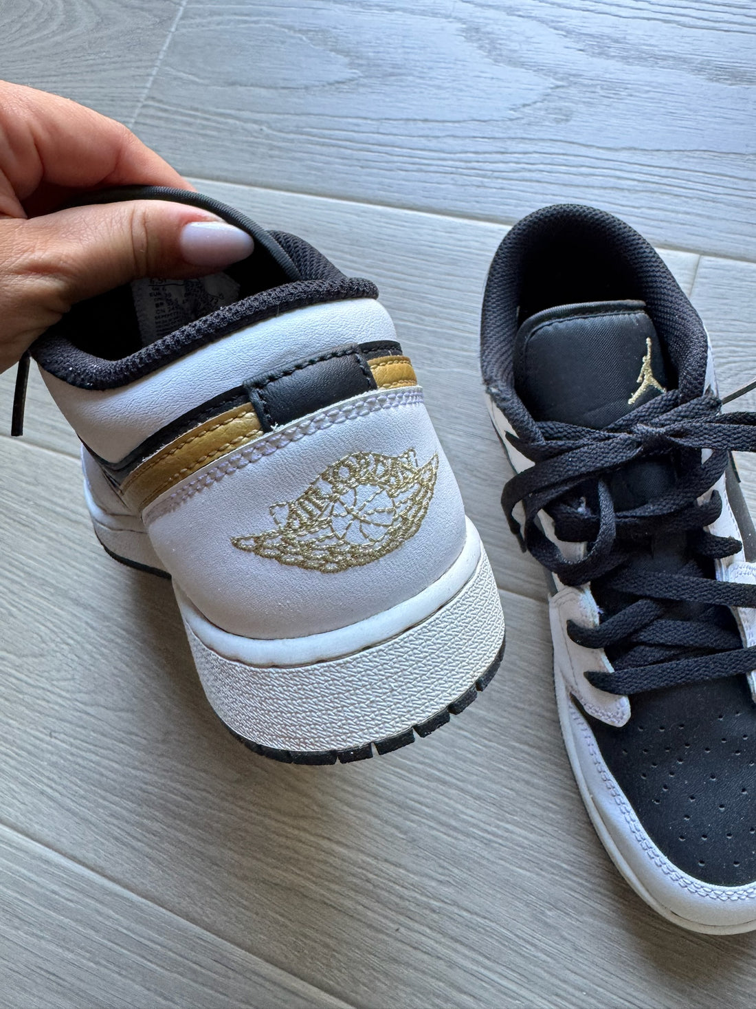 Nike Jordan White Gold Check Shoes