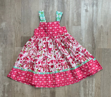 Jelly The Pug Pink Heart Dress