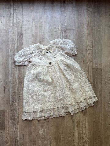 Vintage Cream Lace Dress