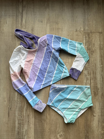 Saint Ida Blue/Purple Striped Swimsuit