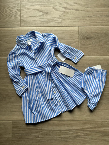 Ralph Lauren Blue Stripped Dress - NEW