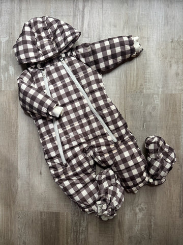 Rylee & Cru Brown Checkered Snowsuit - NEW