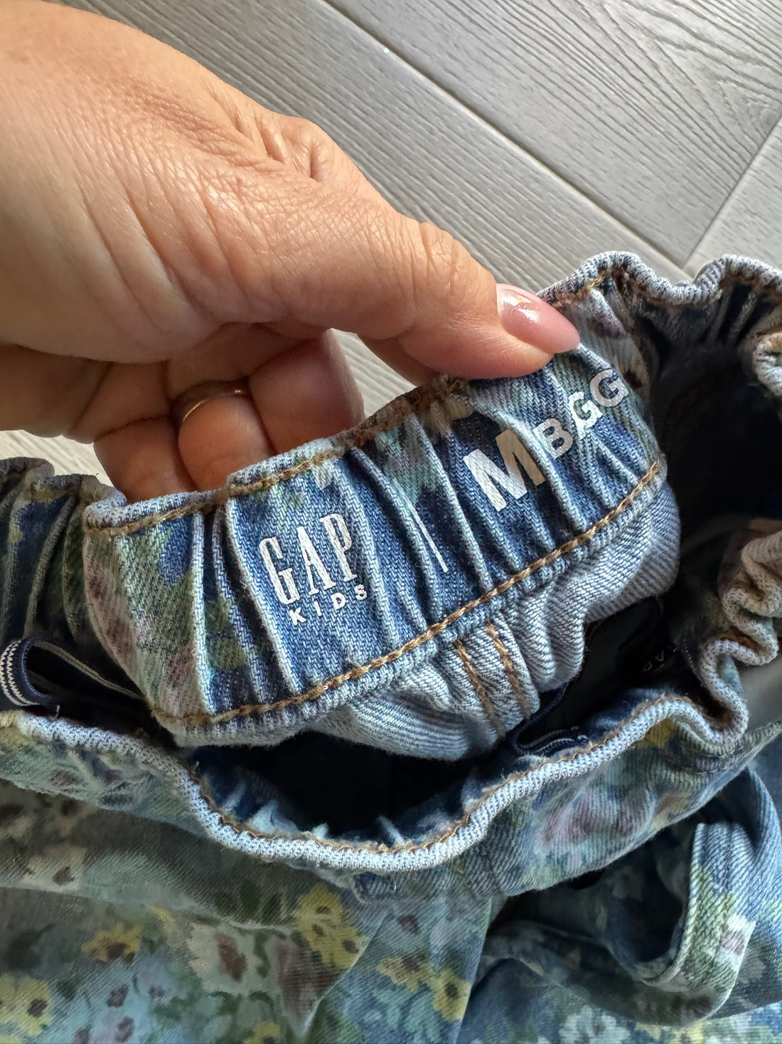 Gap Floral Wide Leg Jeans
