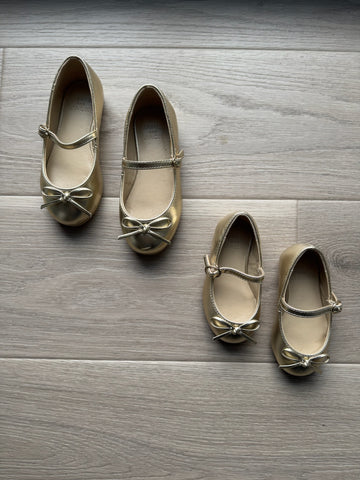 Janie & Jack Gold Flats