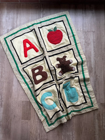 Vintage ABC Quilt AS IS