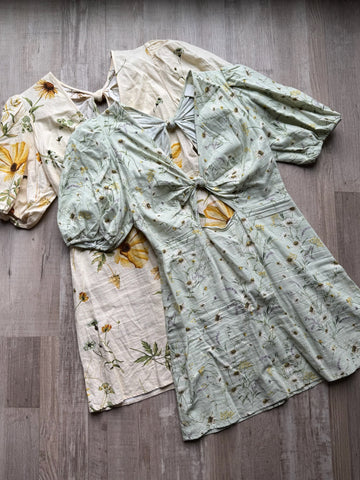 H&M Floral Linen Dress