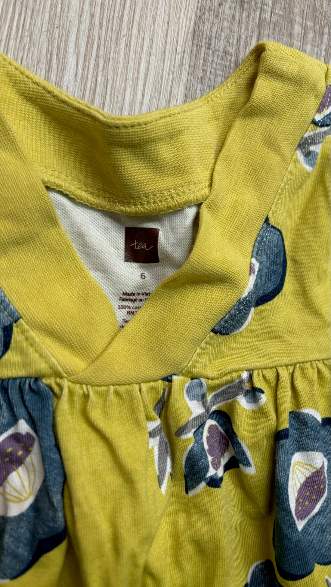 Tea Collection Yellow Floral Dress