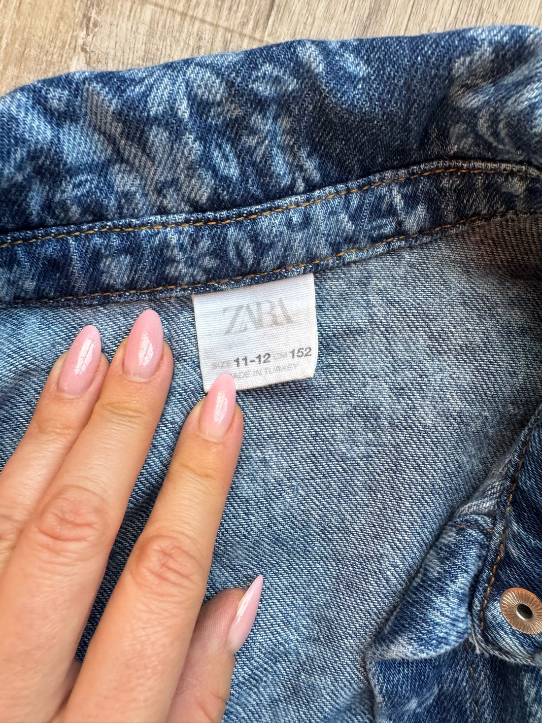 Zara Floral Denim Button Down