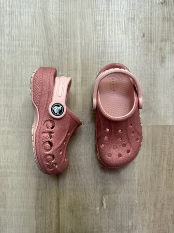 Pink Sparkle Crocs