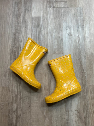 Hunter Yellow Sparkly Boots