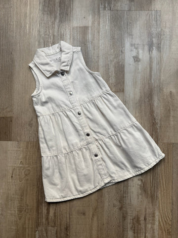 Zara White Denim Dress