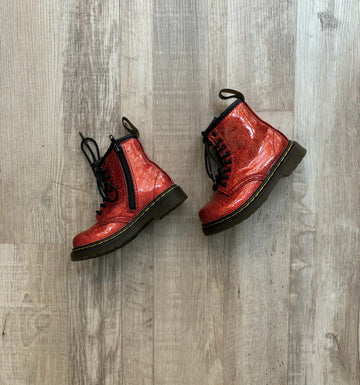 Dr Marten Red Sparkle Boots