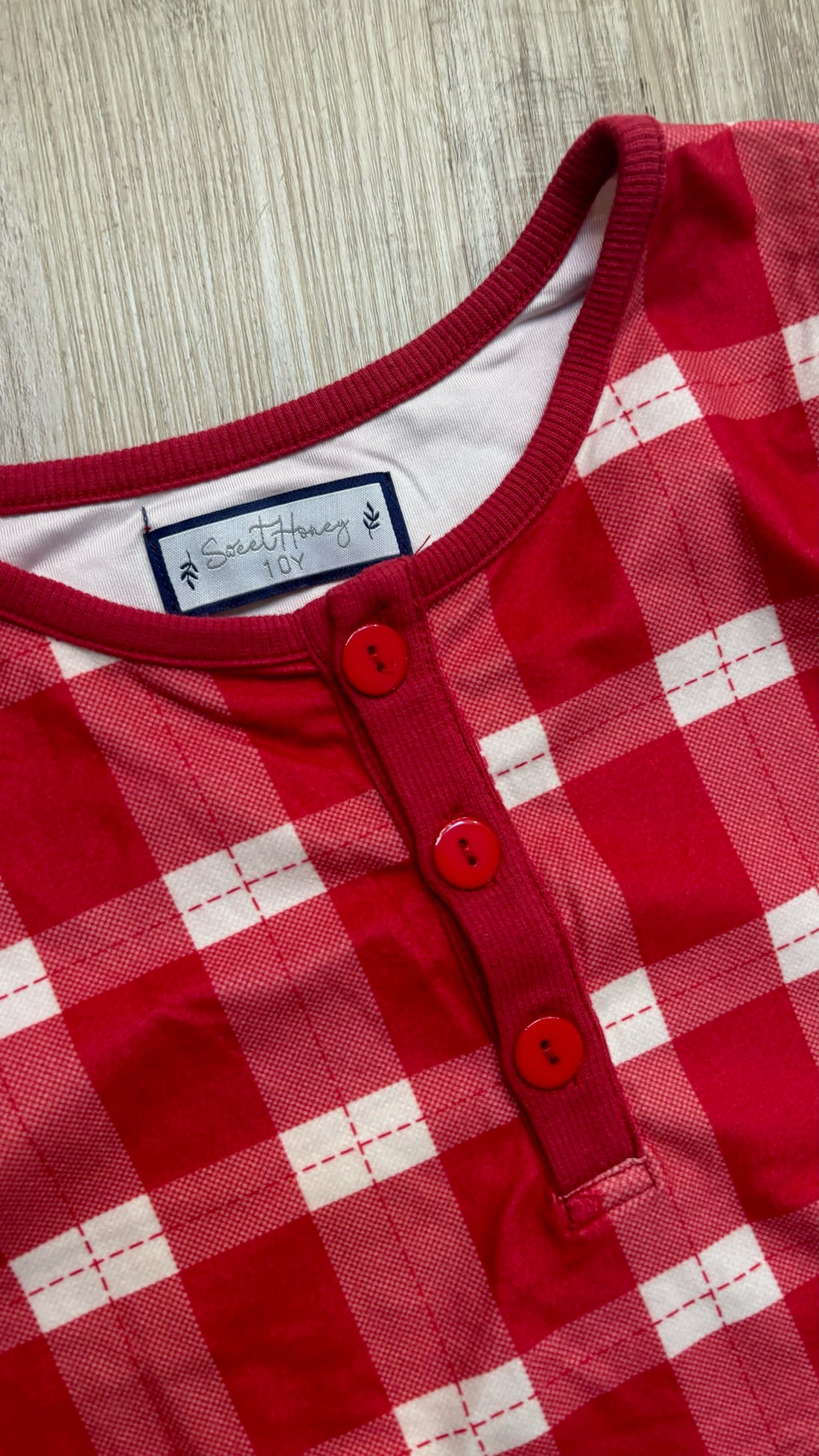 SweetHoney Red Plaid Pajamas