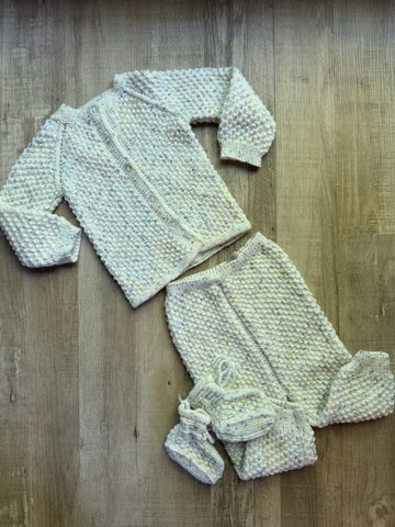 Handmade Cream Knit Set