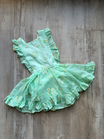 Numi Green Vintage Pinafore Dress