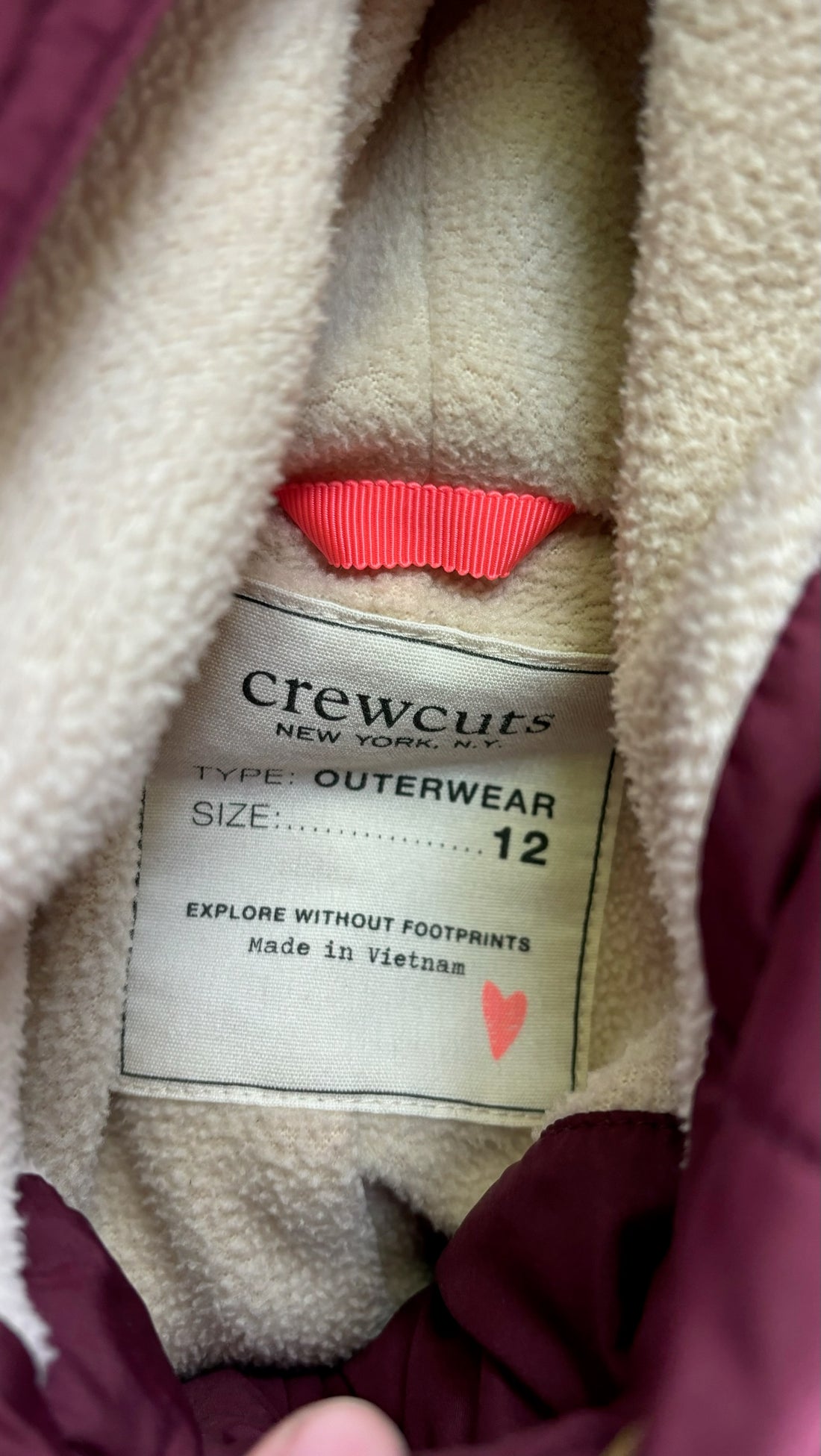 CrewCuts Purple Puffer Coat