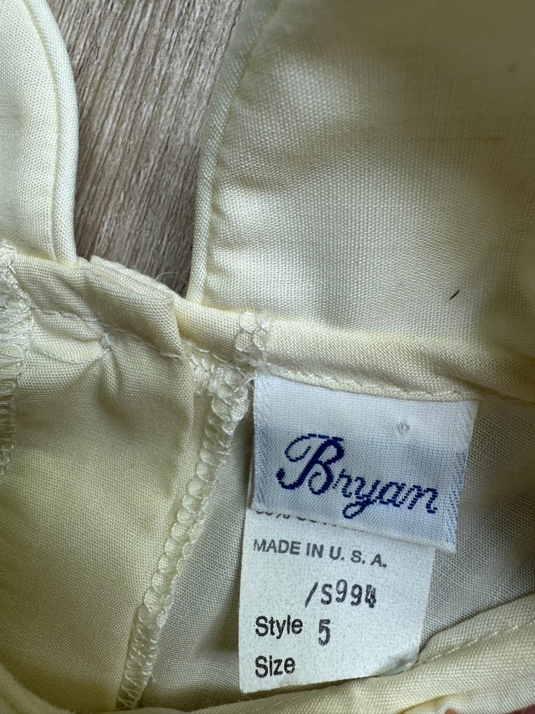 Bryan Vintage Yellow Dress