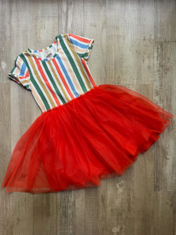 Taylor Joelle Striped Tulle Dress