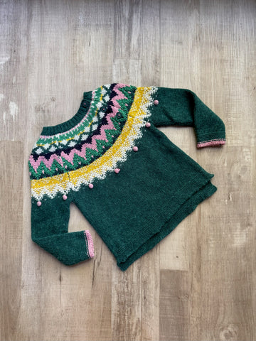 Mini Boden Green Fair Isle Sweater
