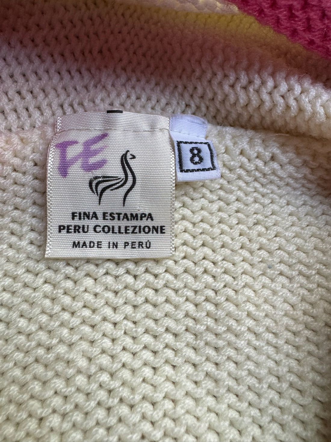 Peruvian  Cream / Red Sweater