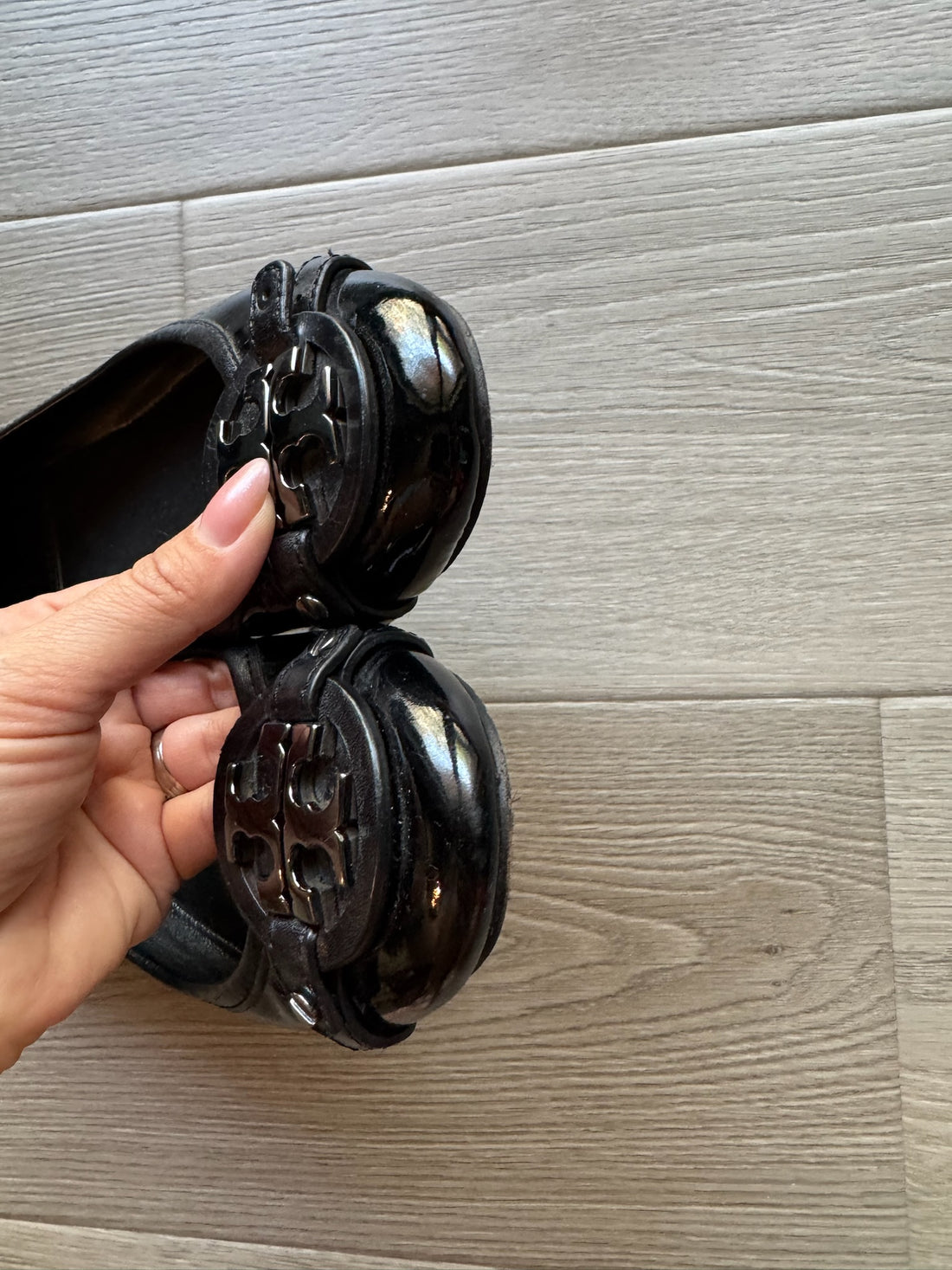 Tory Burch Black Leather Flats
