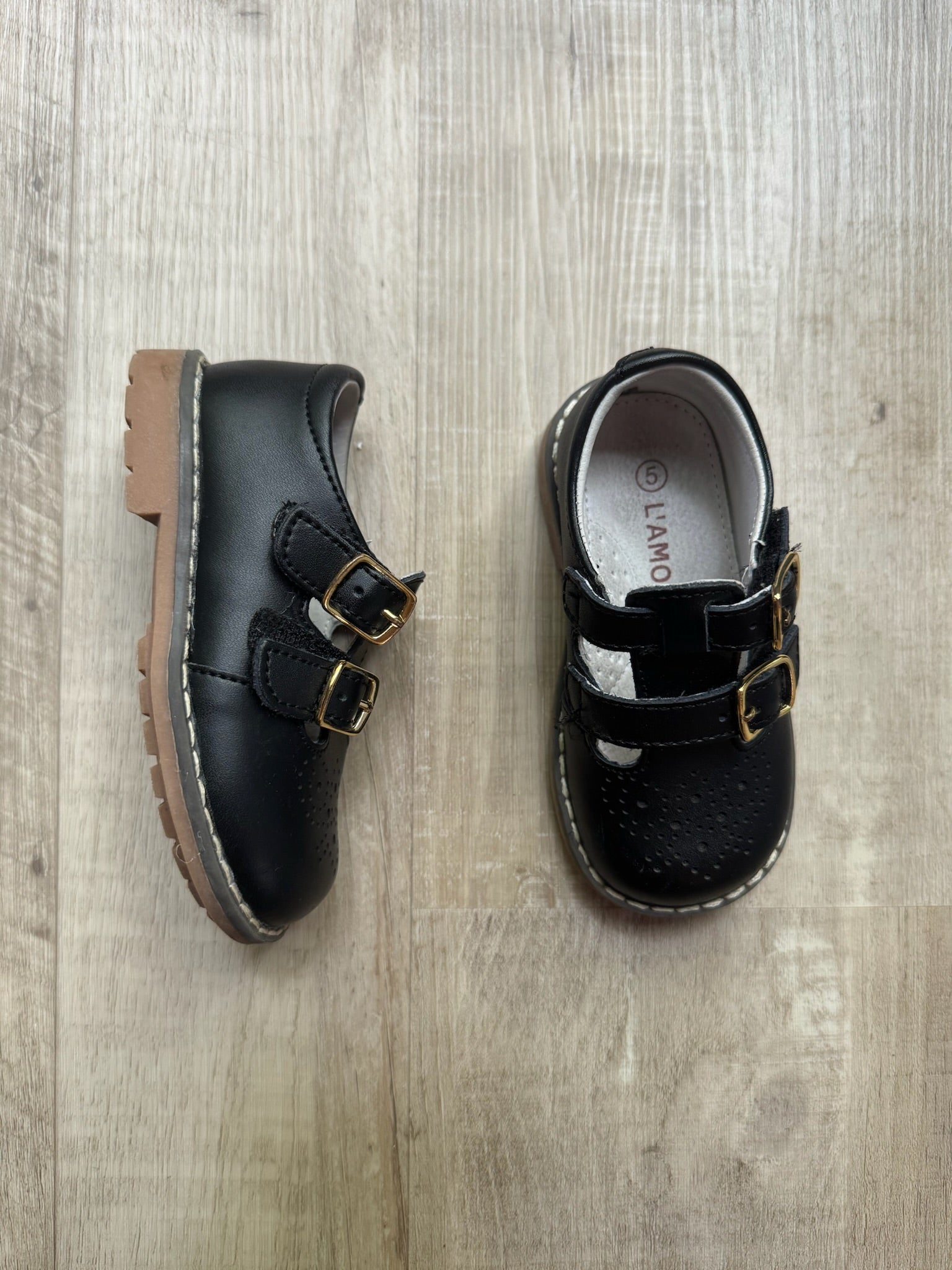 L Amour Black Mary Janes