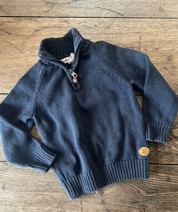 H&M Navy Half Zip Sweater
