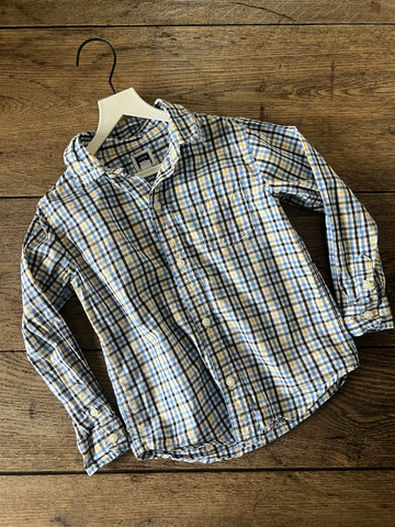 Janie & Jack Blue Plaid Button Down