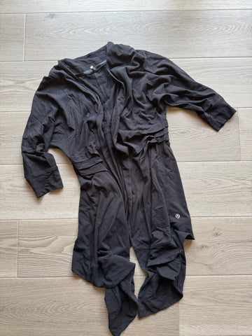Lulu Black Athletic Cardigan