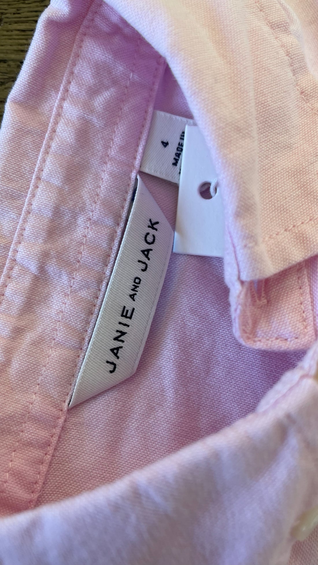 Janie & Jack Pink Button Down - NEW