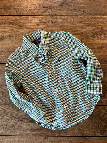 Ralph Lauren Green/Blue Checkered Button Down