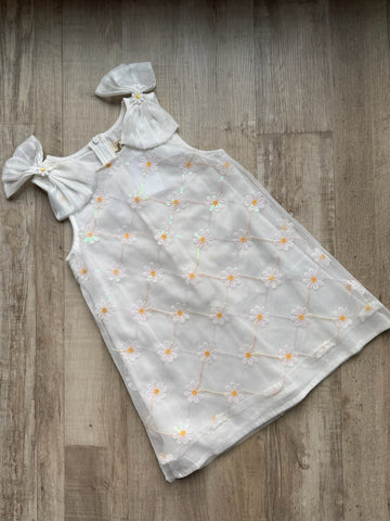 Doe a Dear White Daisy Dress - NEW