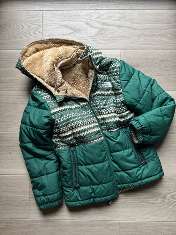The North Face Dark Green Sherpa Lined Puffer Coat
