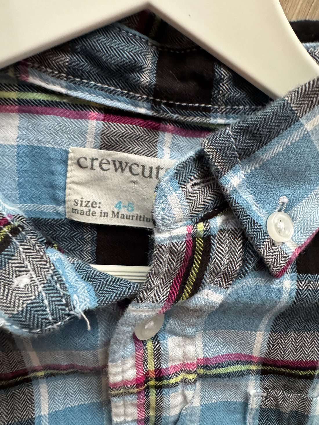 CrewCuts Blue Plaid Button Down