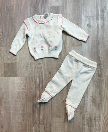 Vintage White Sweater Set