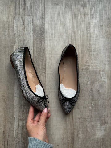 J Crew Silver Flats