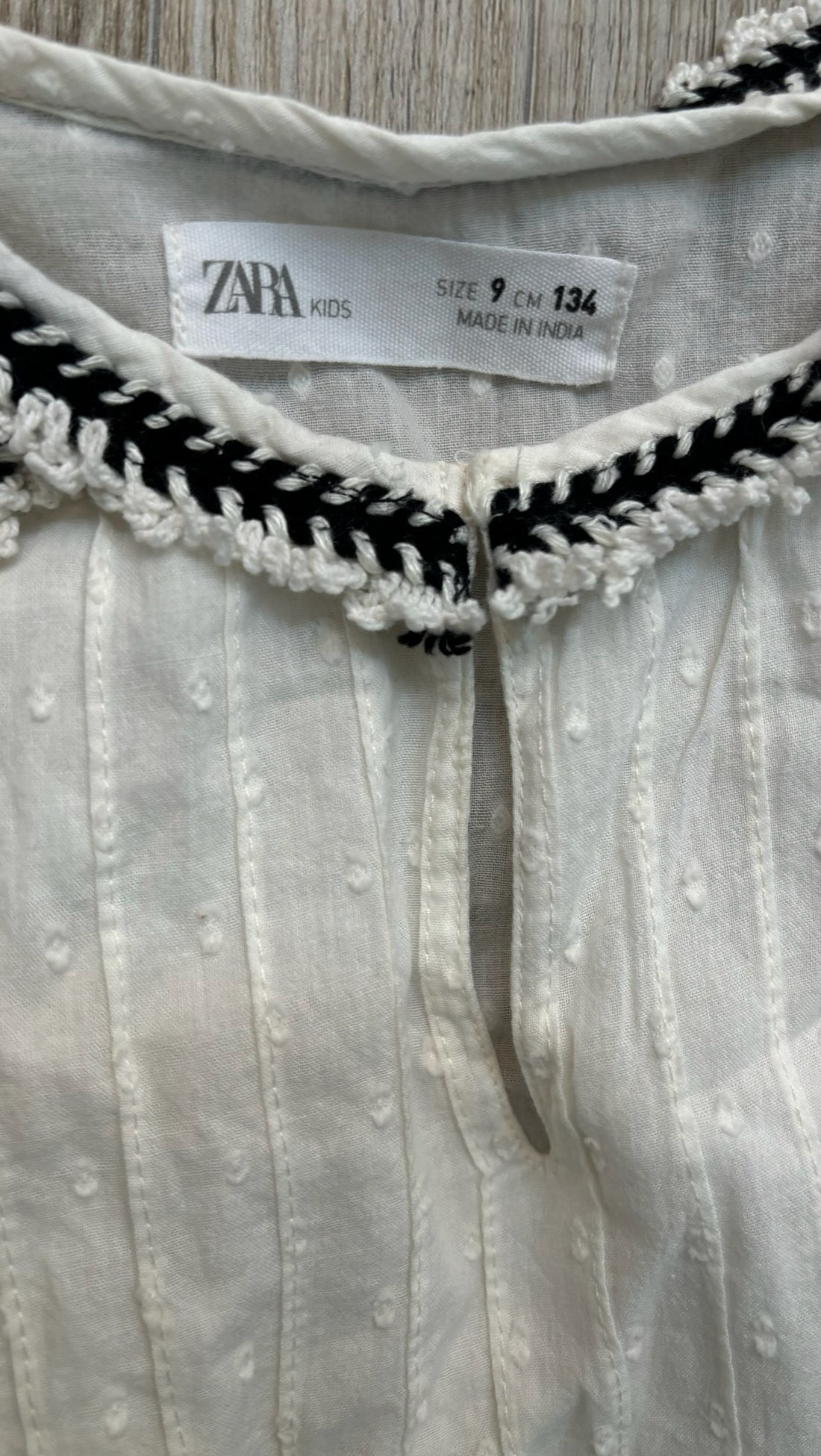 Zara Cream Embroidered Top
