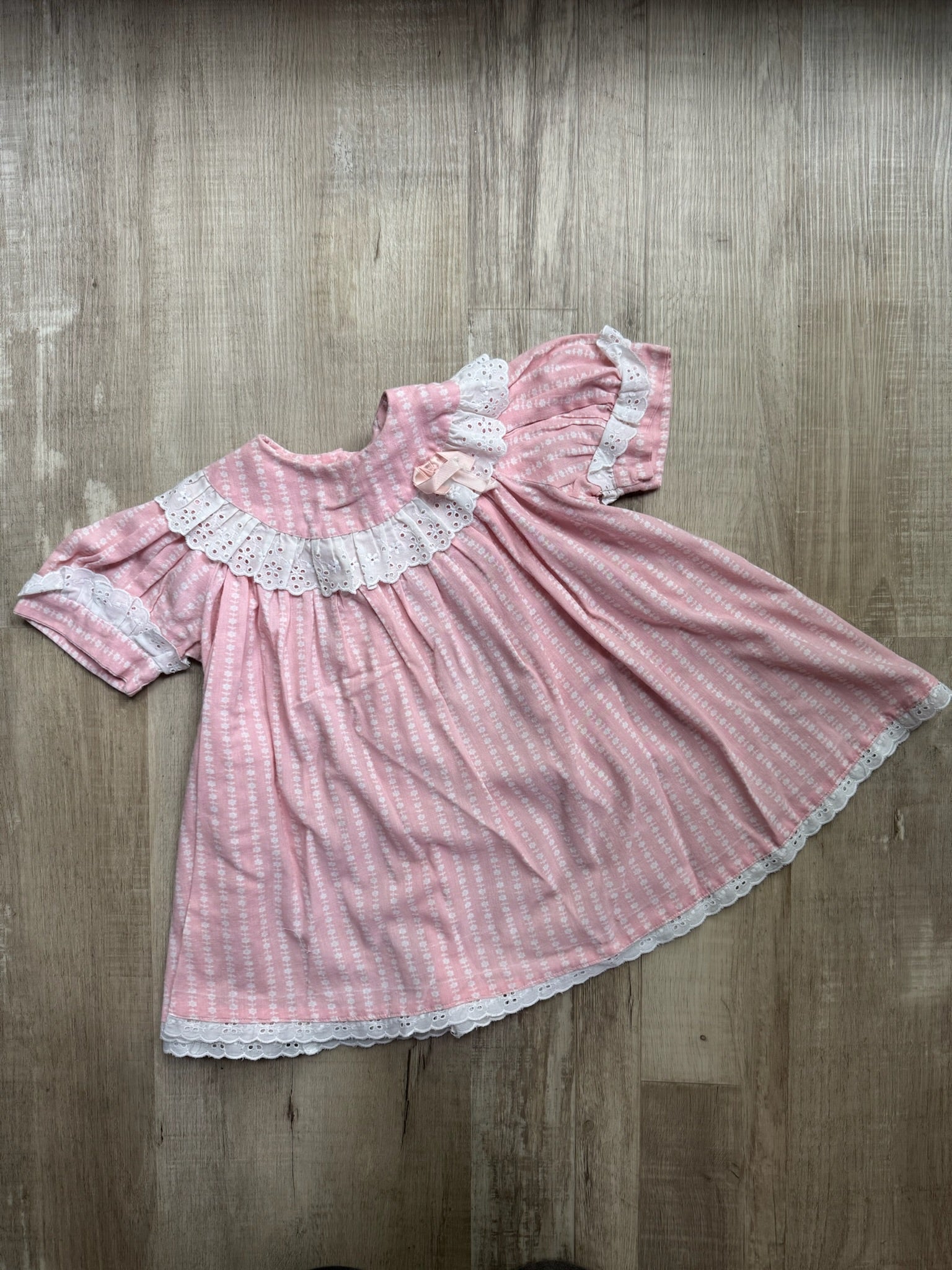 Vintage Pink Striped Dress