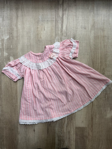 Vintage Pink Striped Dress