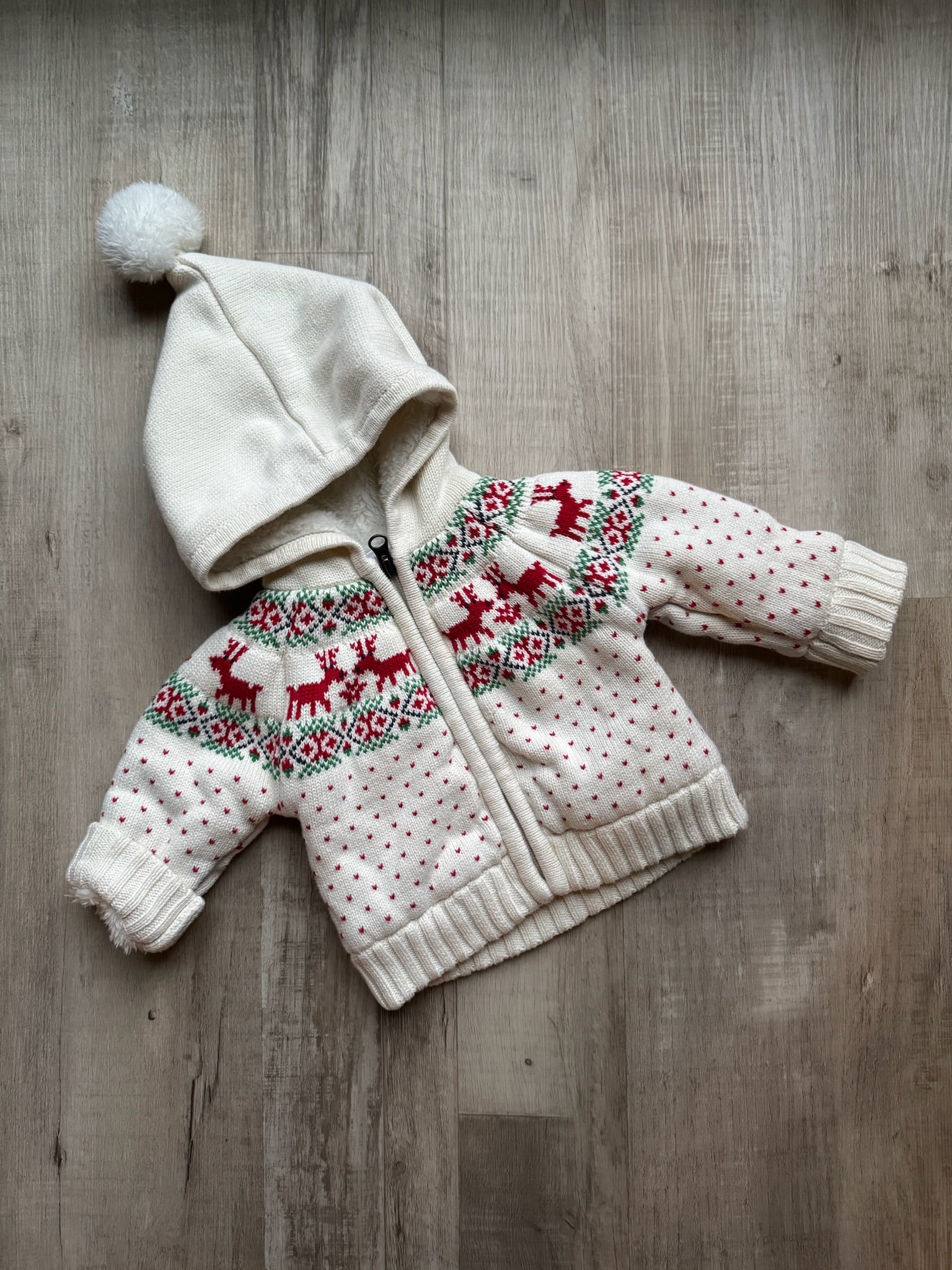 Hanna Andersson Reindeer Sweater Jacket