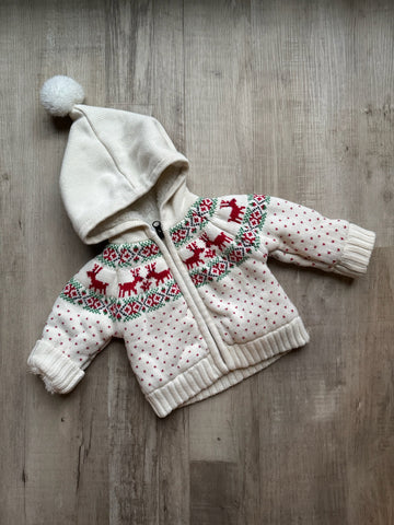 Hanna Andersson Reindeer Sweater Jacket