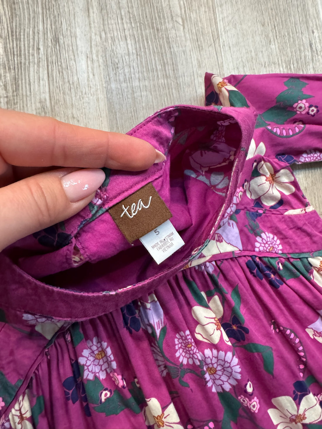 Tea Collection Purple Floral Dress