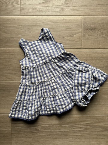 Kendi Blue Checkered Dress