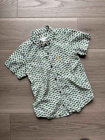 Burberry Green Dot Button Down